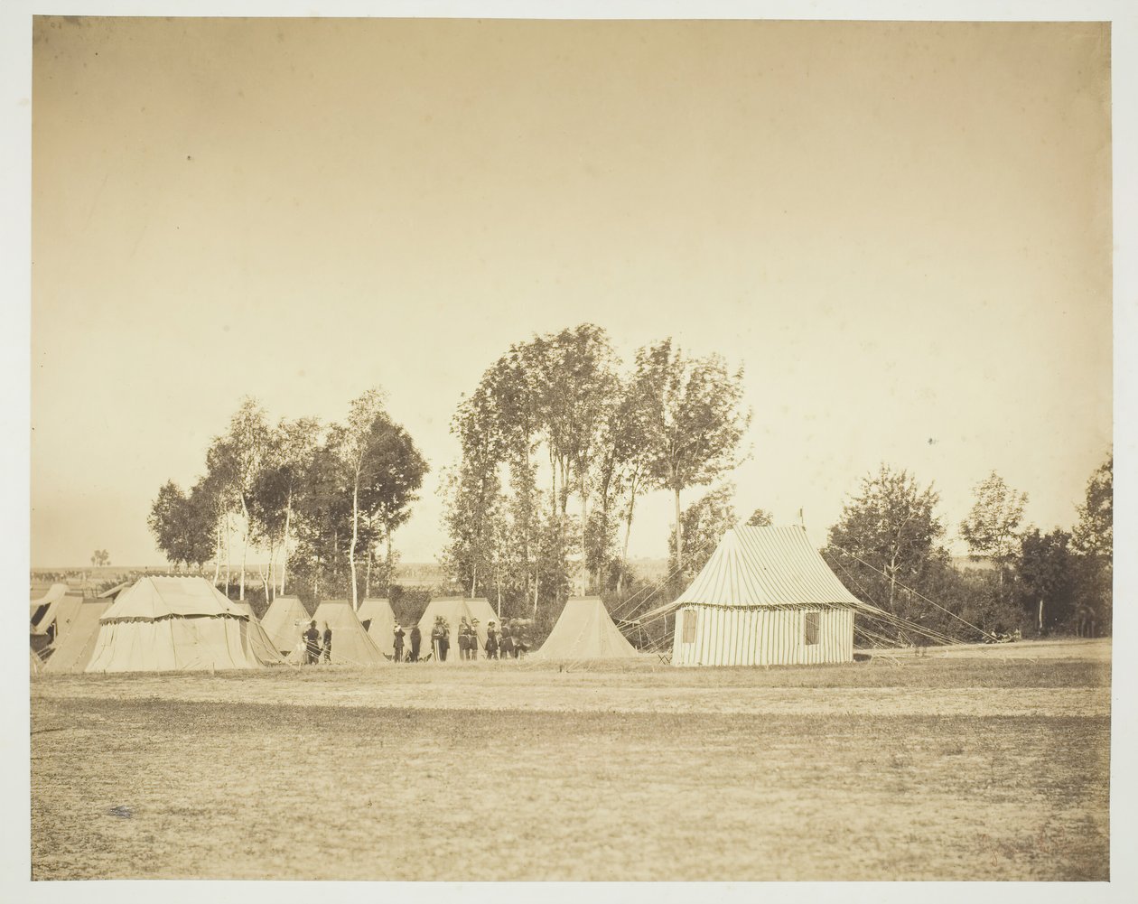 Uten tittel [offiserer], 1857. av Gustave Le Gray