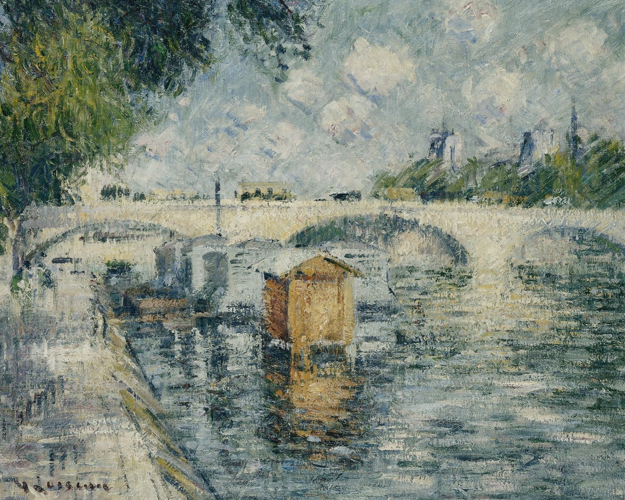 Louis Philippe-broen, Paris, 1925 av Gustave Loiseau