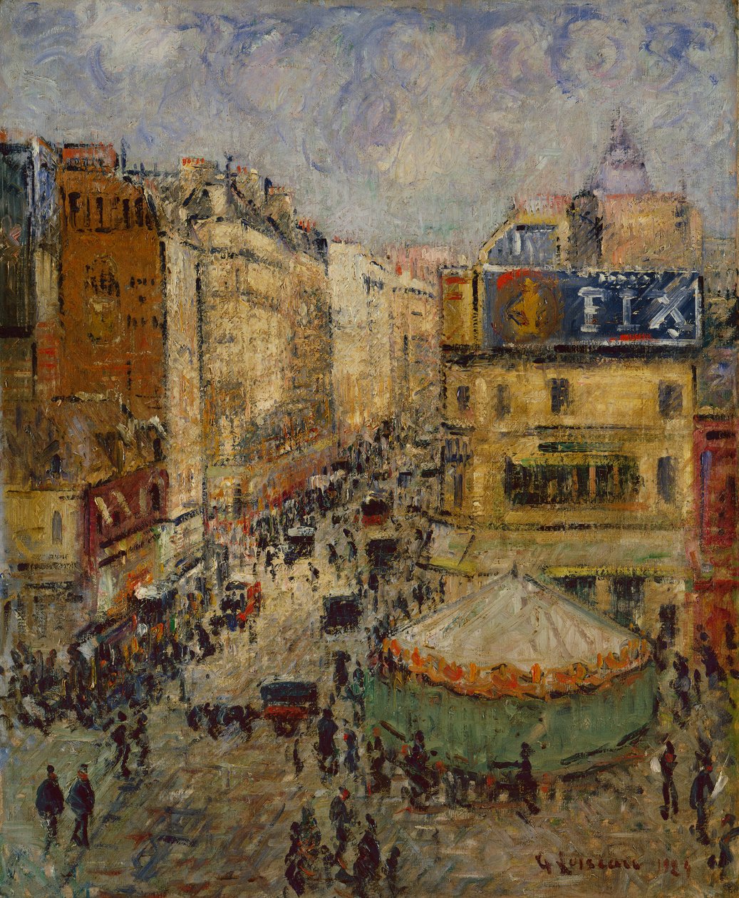 Rue de Clignancourt, Paris av Gustave Loiseau