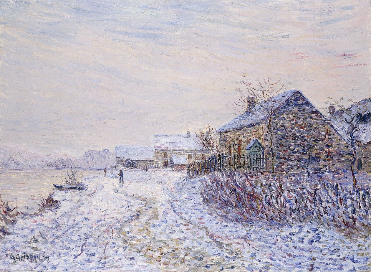 Snø ved Tournedos-sur-Seine, 1899 av Gustave Loiseau