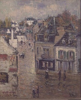 Gate i Pont Aven etter regnet av Gustave Loiseau