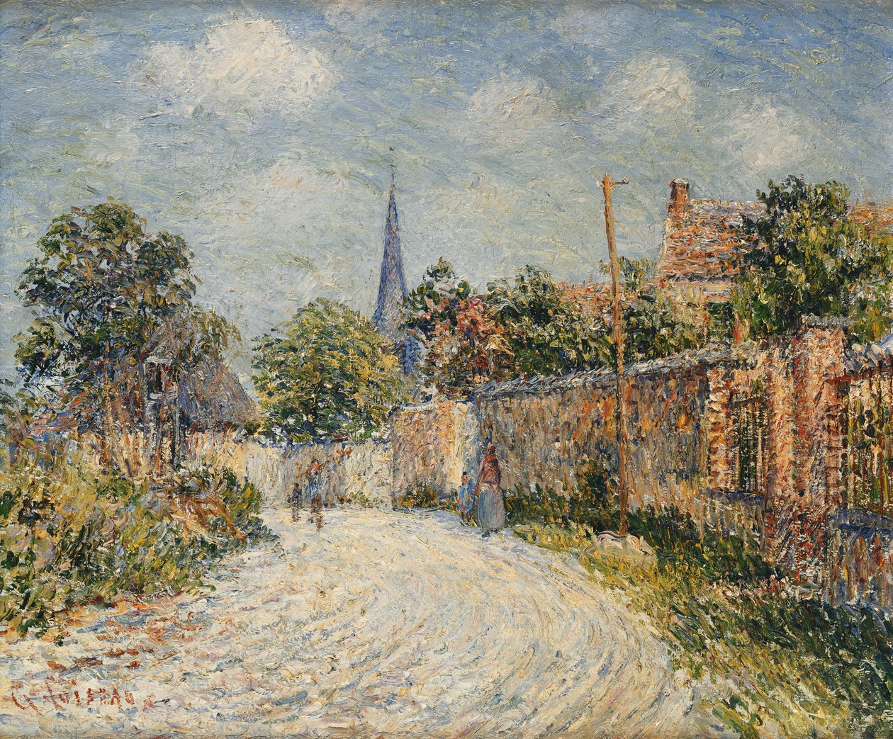 Landsbygaten; Village Street, av Gustave Loiseau