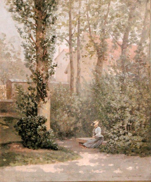 In the Park (olje på lerret) av Gustave Maincent