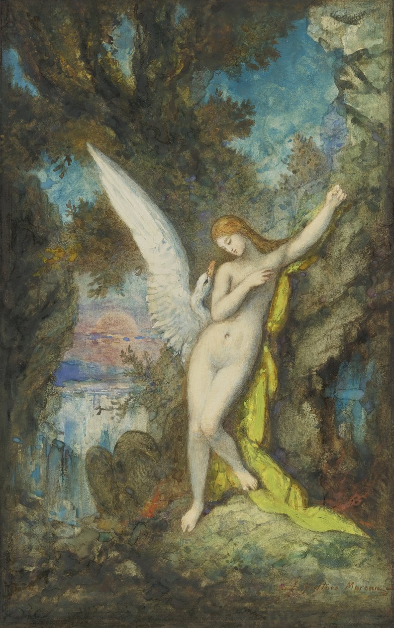 Leda og Svanen av Gustave Moreau