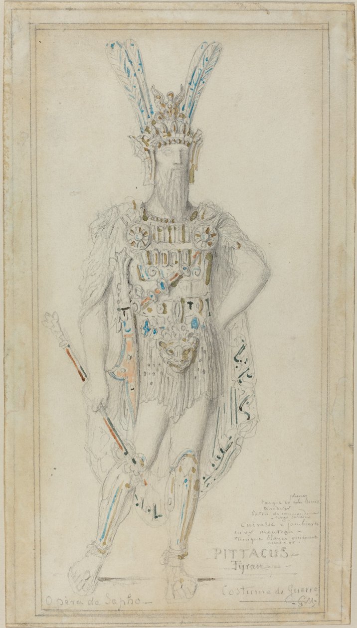 Tyrannen Pittacus i krigsdrakt av Gustave Moreau