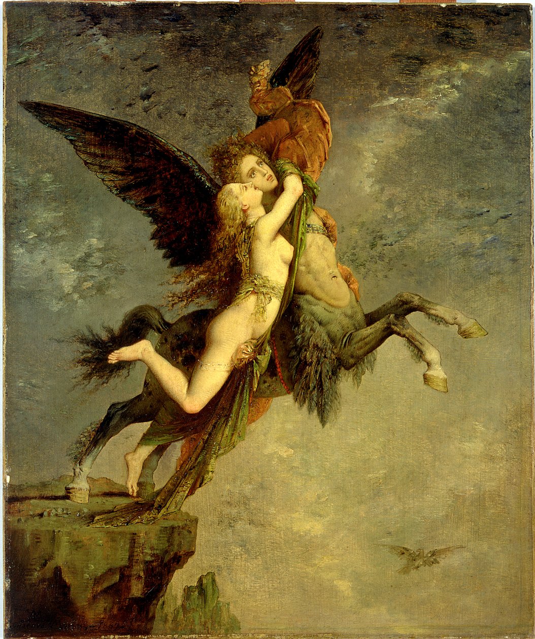 The Days of Creation: The Second Day, 1870-76 (wc, gouache, skallgull og platinamaling på lindekket panel) av Gustave Moreau