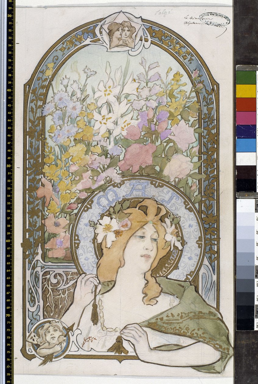 Art Nouveau: plakat av Gustave Salge (1878-1946). av Gustave Salge