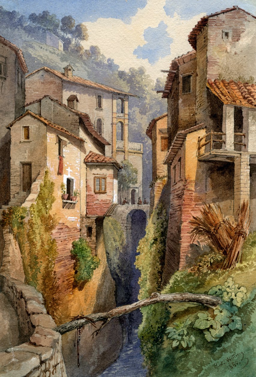 Lucca, Toscana, Italia, 1850. av Gustavo Witting
