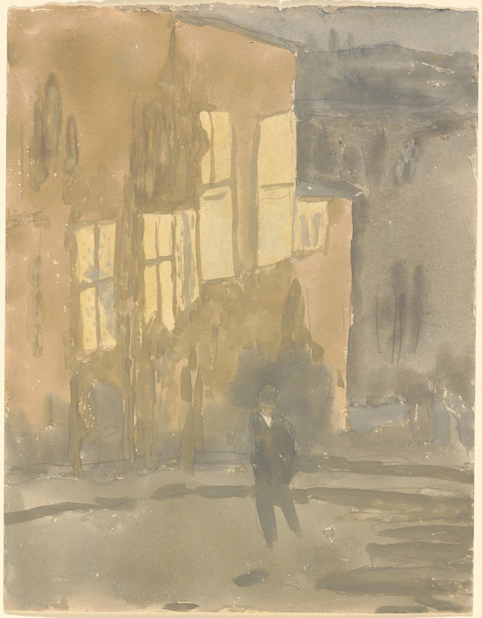 Gate om natten, Meudon av Gwen John