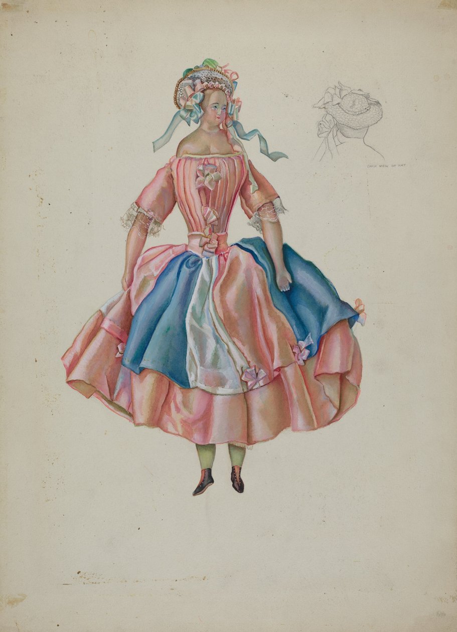 Dukke i kostyme, ca. 1937. av Gwyneth King