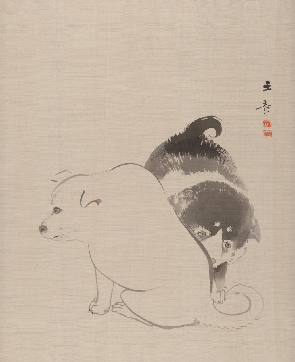 Et par valper, 1868. av Gyokusho Kawabata