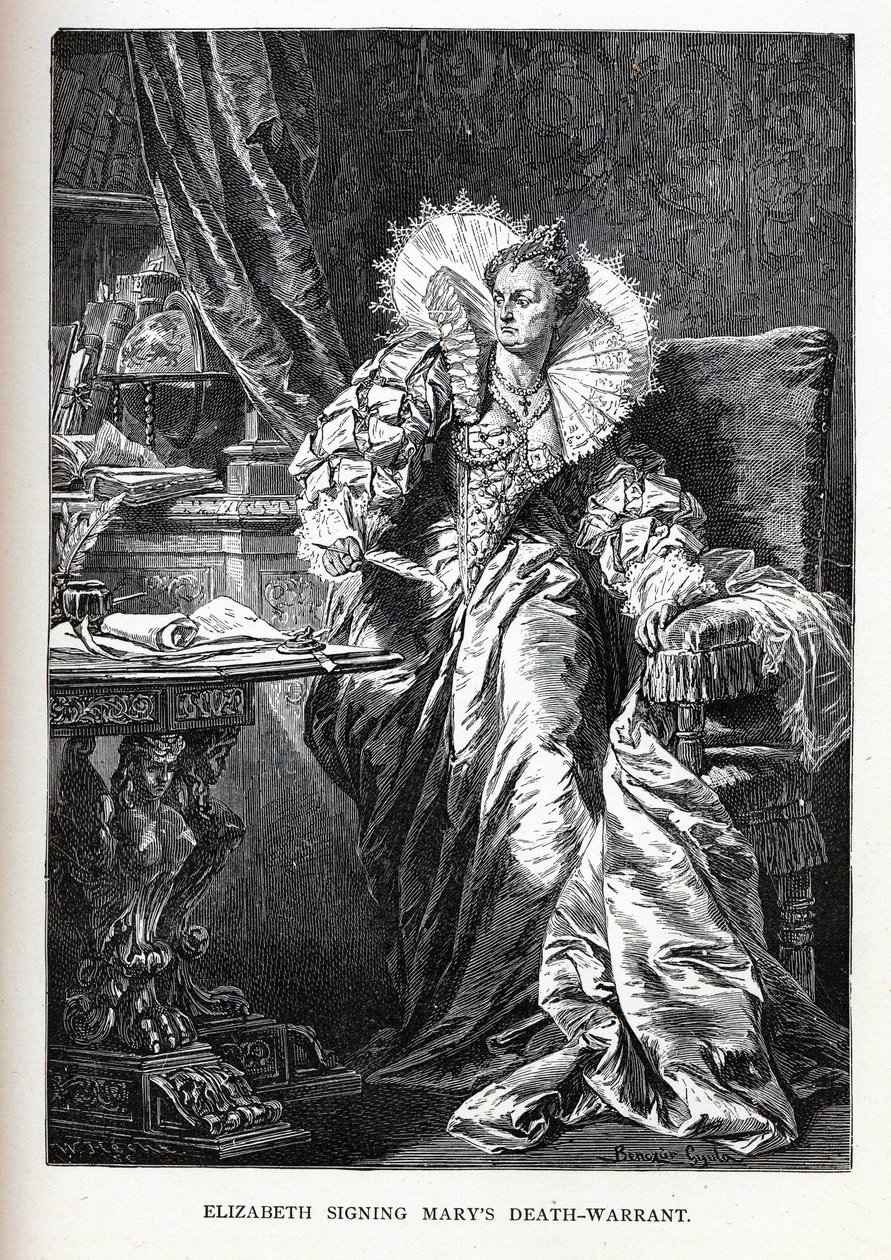 Elizabeth signerer Marys dødsdom, 1882 av Gyula Benczúr