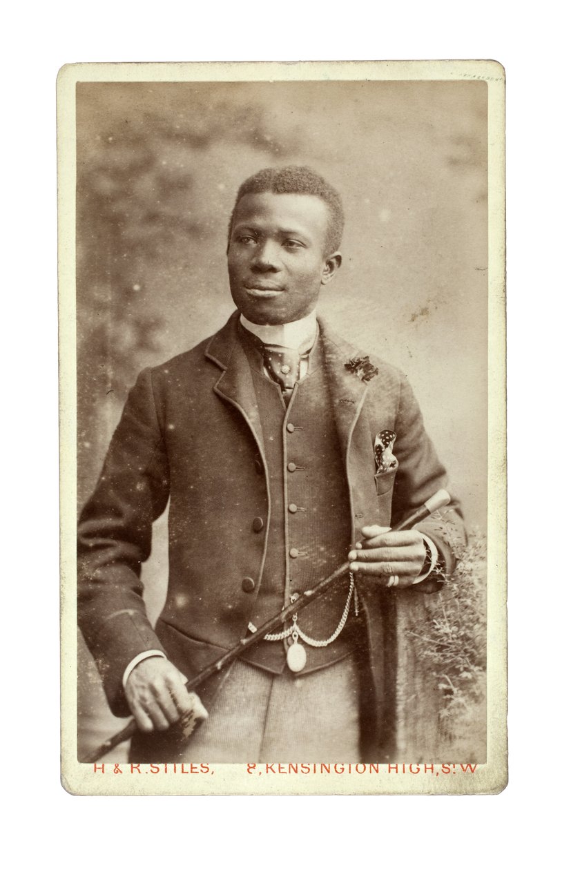 Arthur Boyle, en afrikansk prins, London, 1880-tallet (albumtrykk) av H. and R. Stiles
