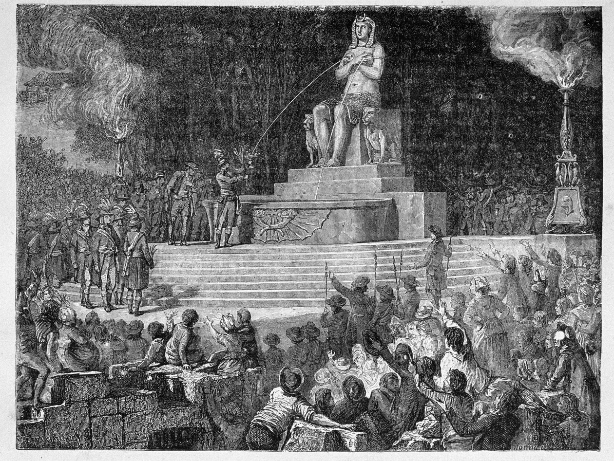 Feiring av aksept av grunnloven, 10. august 1793, gravert av Jonnard av H. de la Charlerie