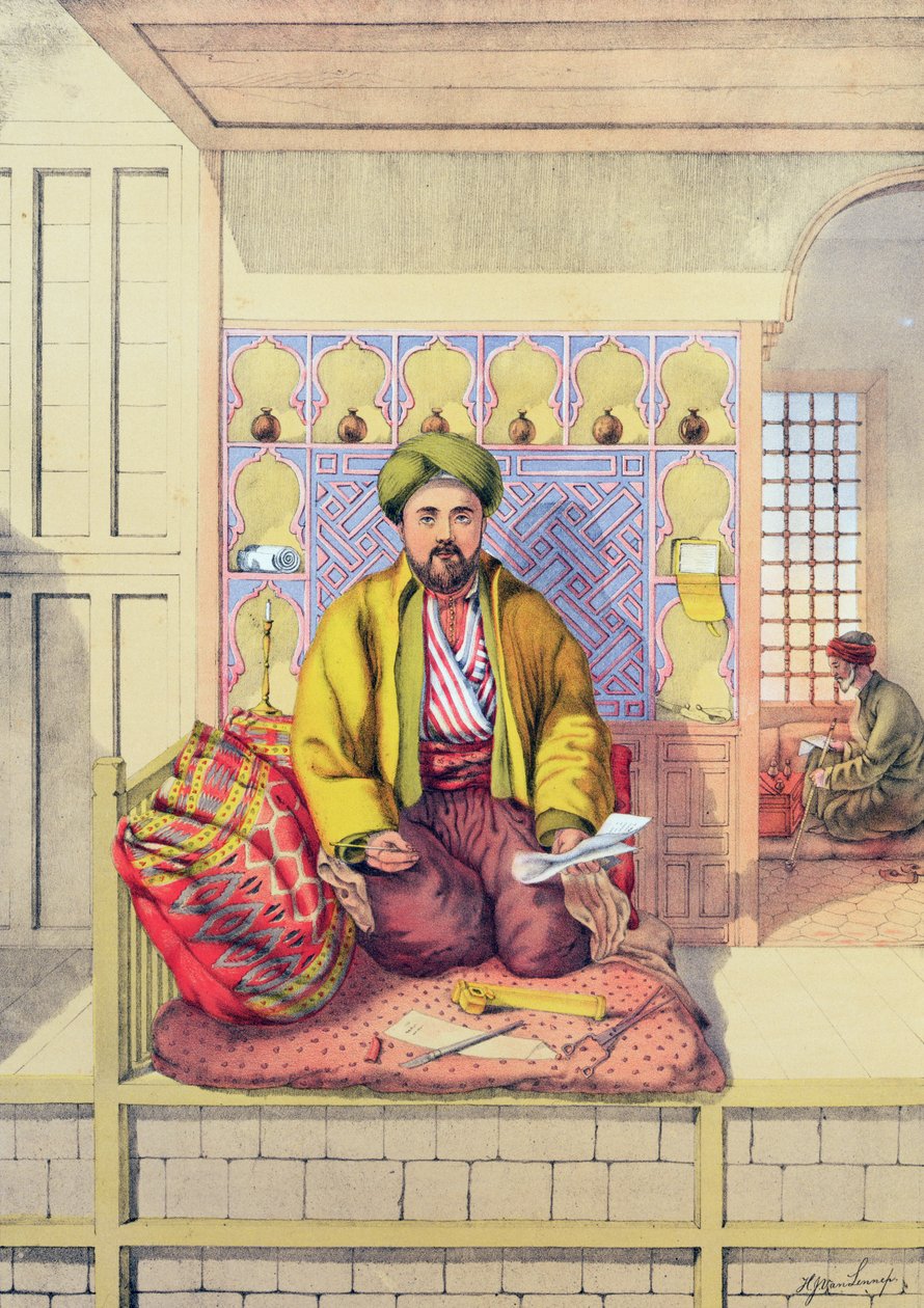 En tyrkisk skribent, gravert av Charles Parsons, 1862 av H.J. van Lennep