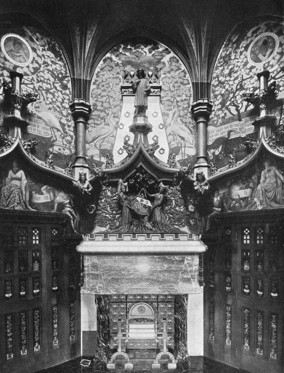 Chaucer-rommet, Cardiff Castle, Wales, 1924-1926 av HN King