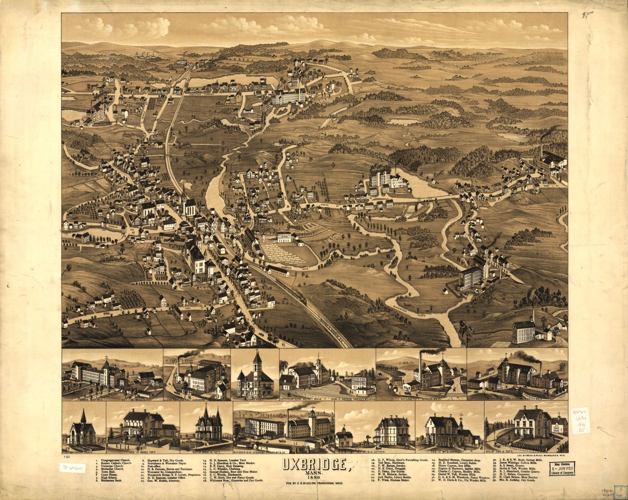 Uxbridge, Mass. 1880. av H. Beck and Pauli Bigelow