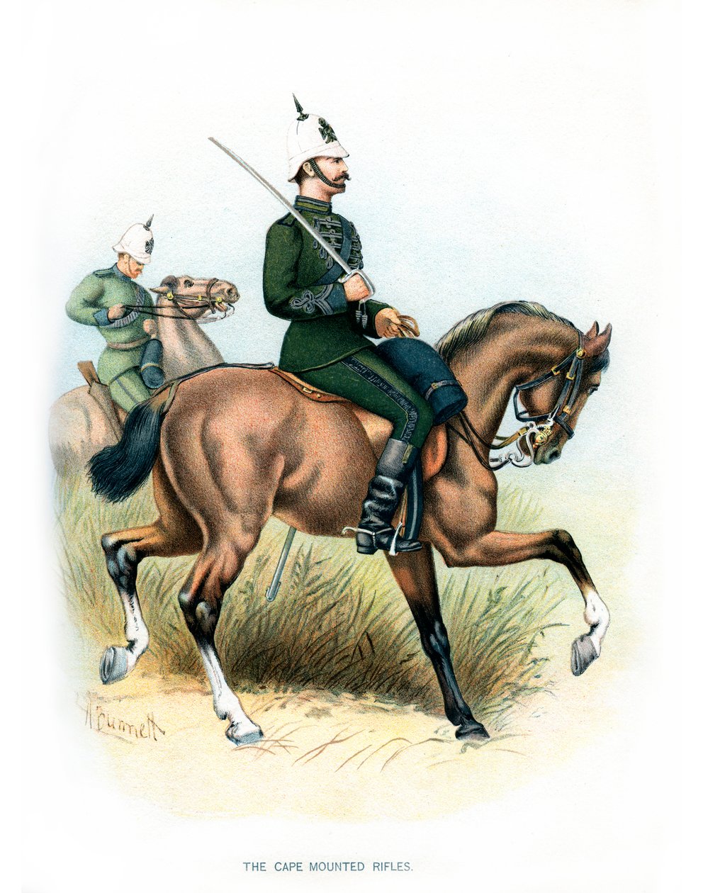 Cape Mounted Rifles, c1890. av H. Bunnett