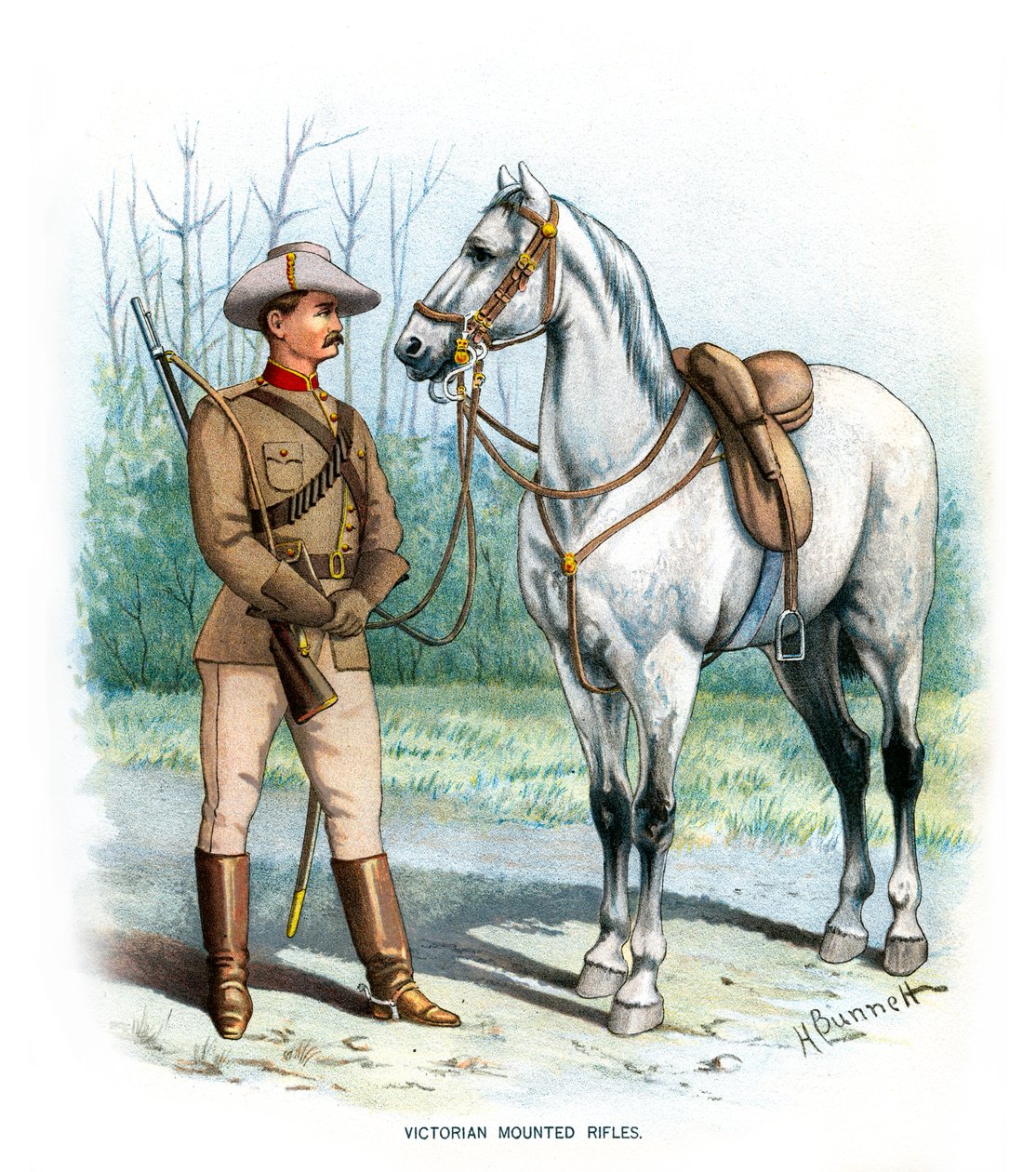 Viktorianske monterte rifler, c1890. av H. Bunnett