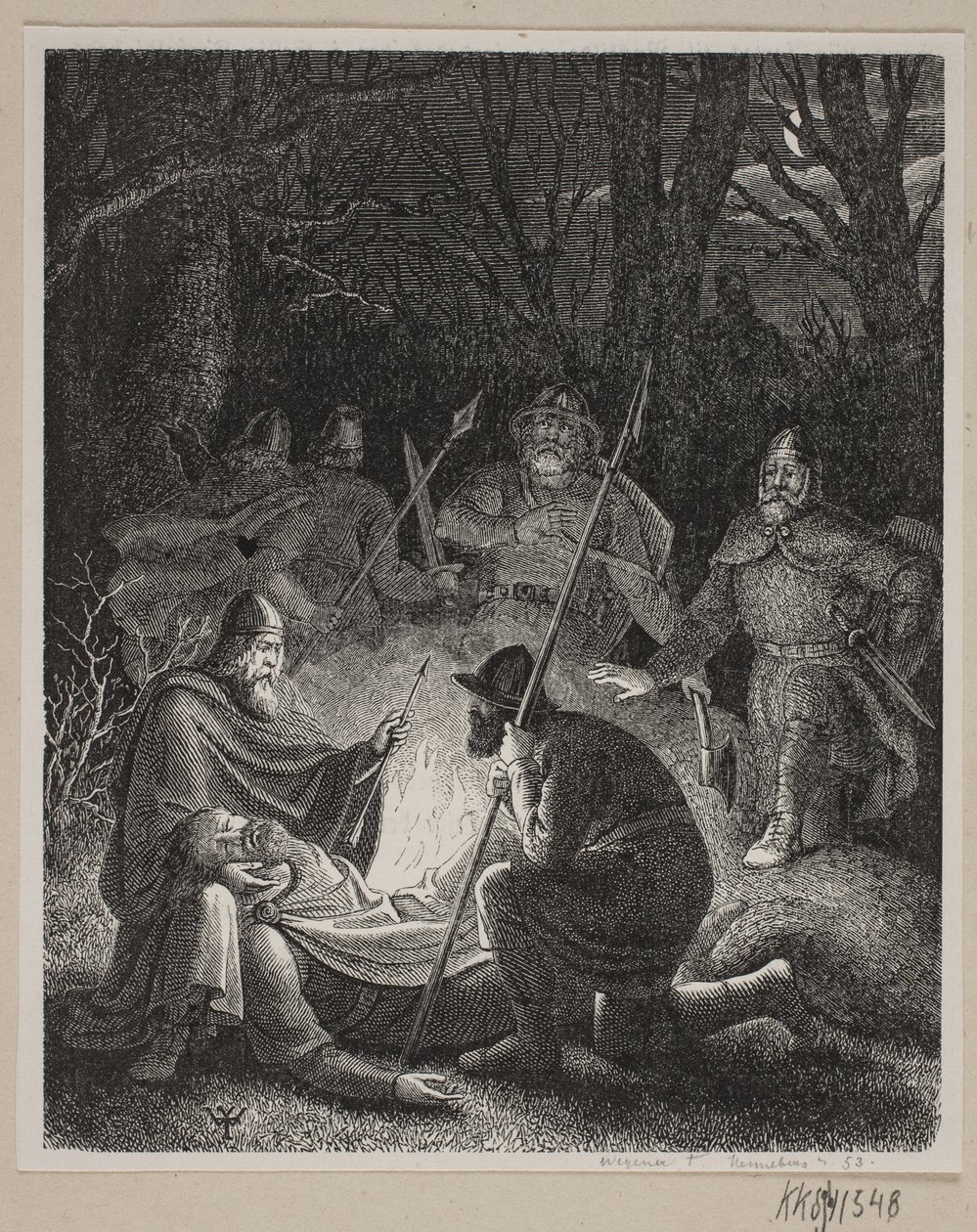 Illustrasjon til Fabricius' Danmarkshistorie. av H. C. Henneberg