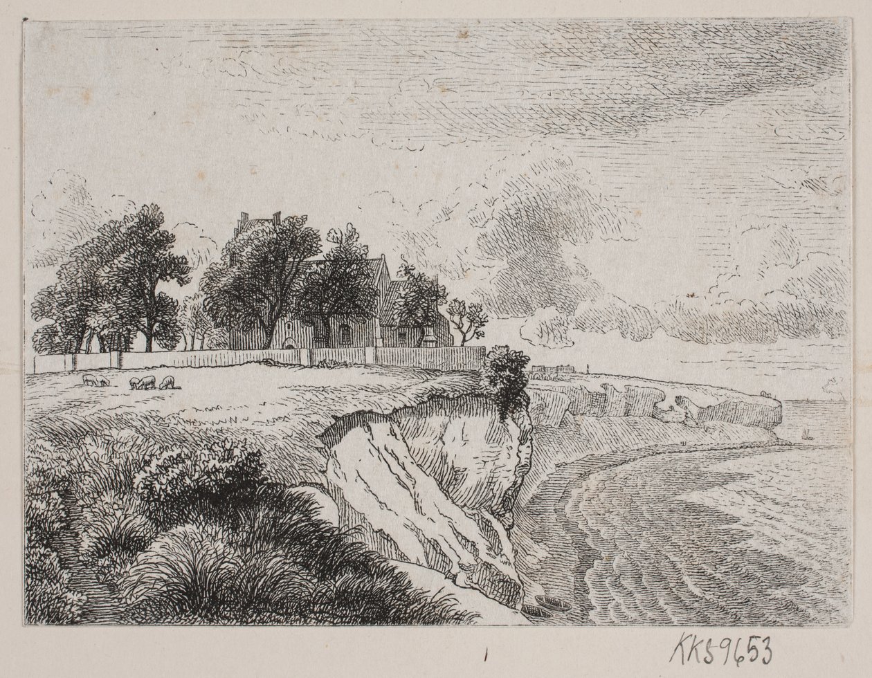 Stevns klint med Højerup kirke av H. C. Henneberg