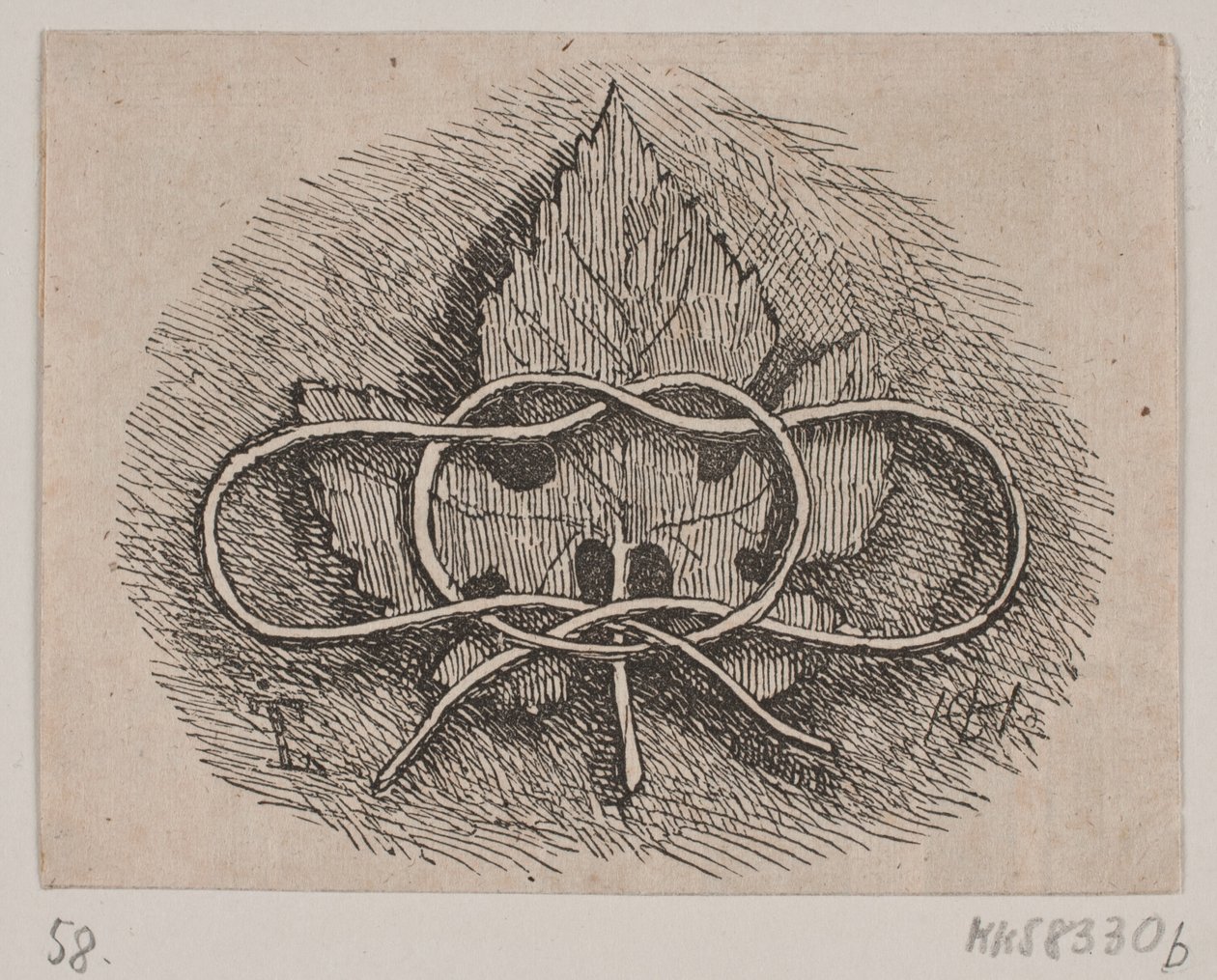 Tråd vikle over et blad av H. C. Henneberg