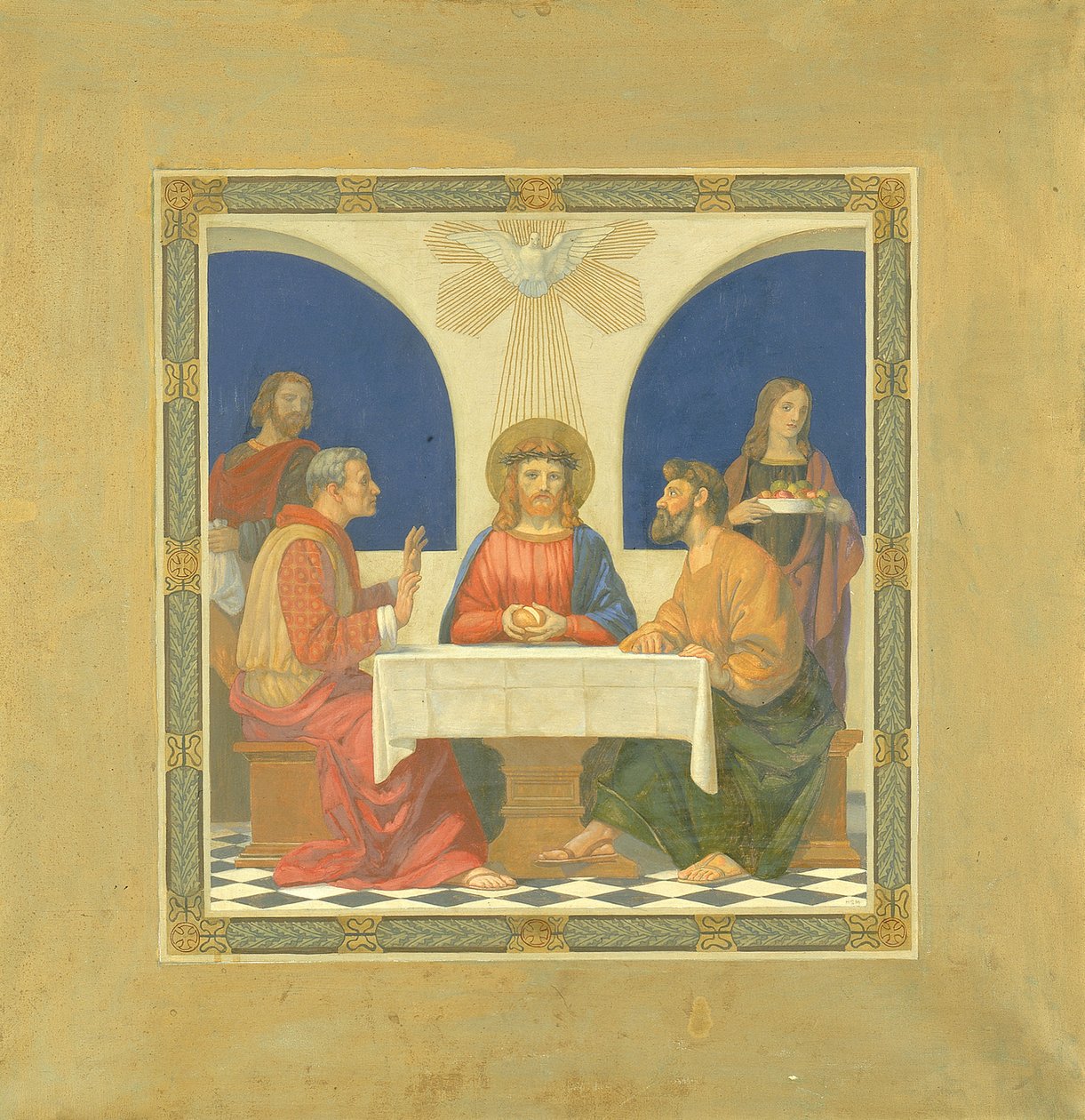 Nattverd i Emmaus, 1915-1925. av H. Siddons Mowbray