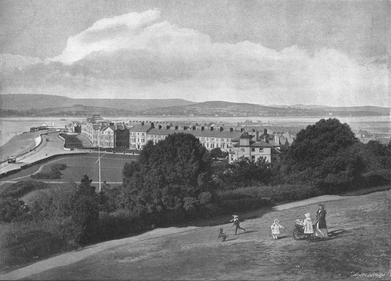 Exmouth from the Beacon, c1900 av H. T. Cousins