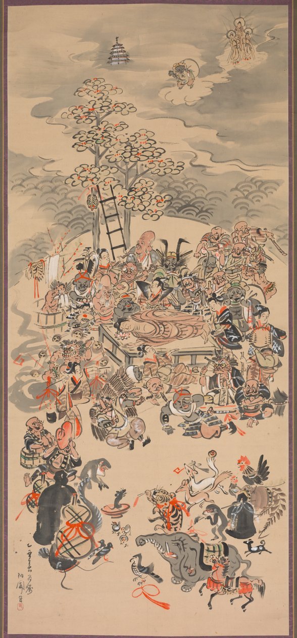Parinirvana med Otsu-A-fag, 2000-tallet. av Hakuen