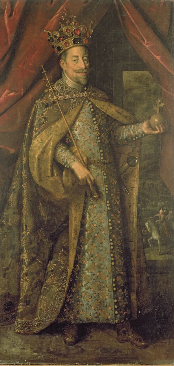 Keiser Matthias av Østerrike i bøhmiske kroningskåper, ca. 1613 av Hans von Aachen