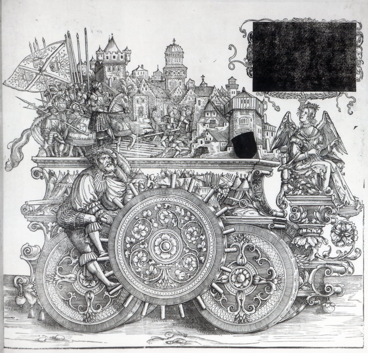 Scene fra Maximilians triumftog, ca. 1516-18 av Hans Burgkmair