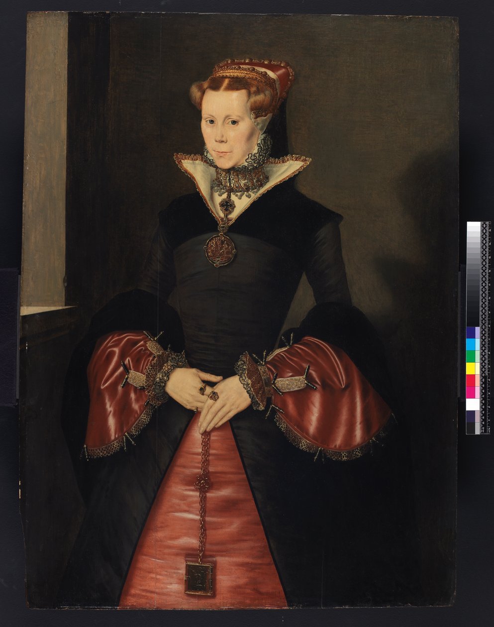 Ukjent dame fra hoffet til kong Edward VI (muligens Lady Jane Grey) ca. 1550-55 av Hans Eworth
