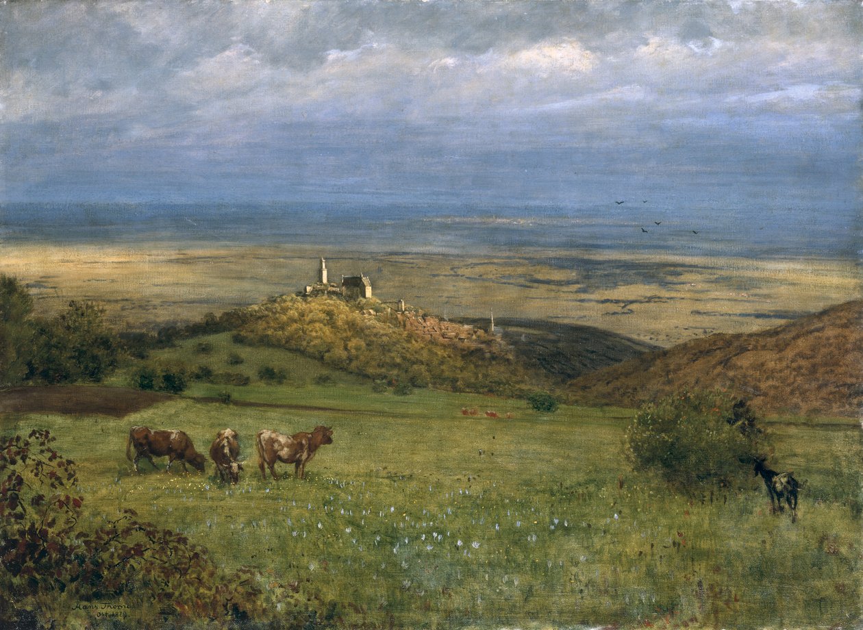 Utsikt over Kronberg i Taunus, Tyskland, 1879 av Hans Thoma