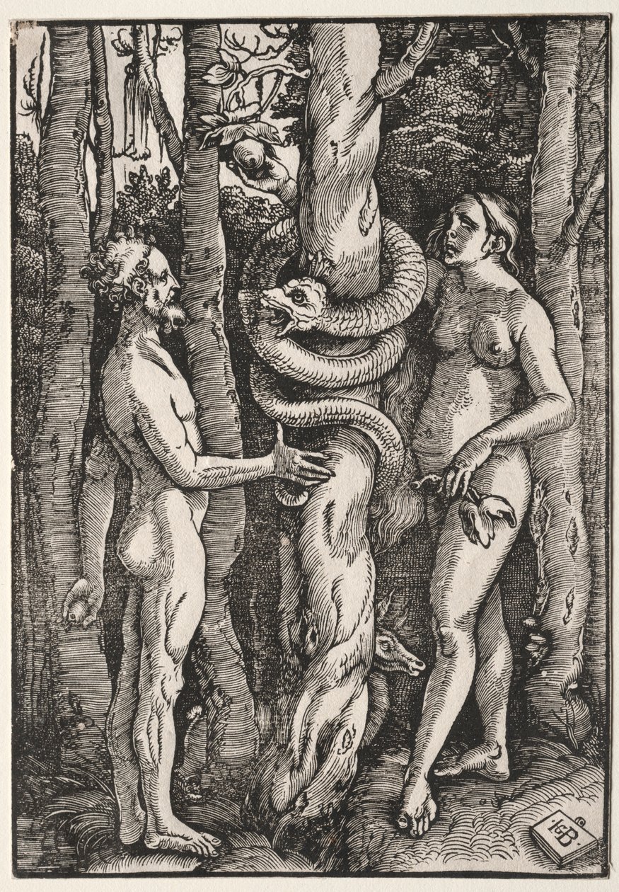 Adam og Eva, ca. 1514. av Hans Baldung