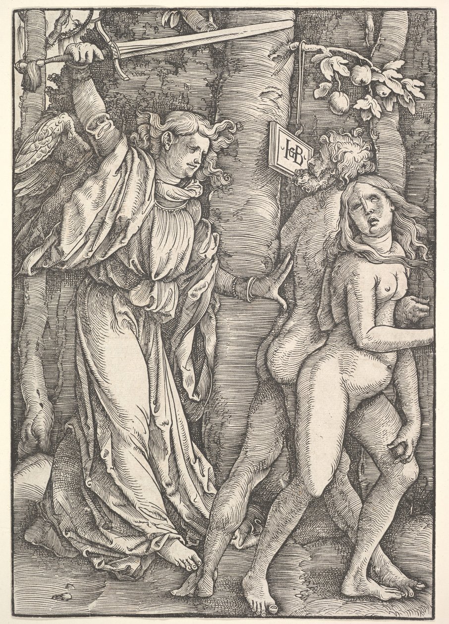 Utvisning fra paradis, 1514. av Hans Baldung