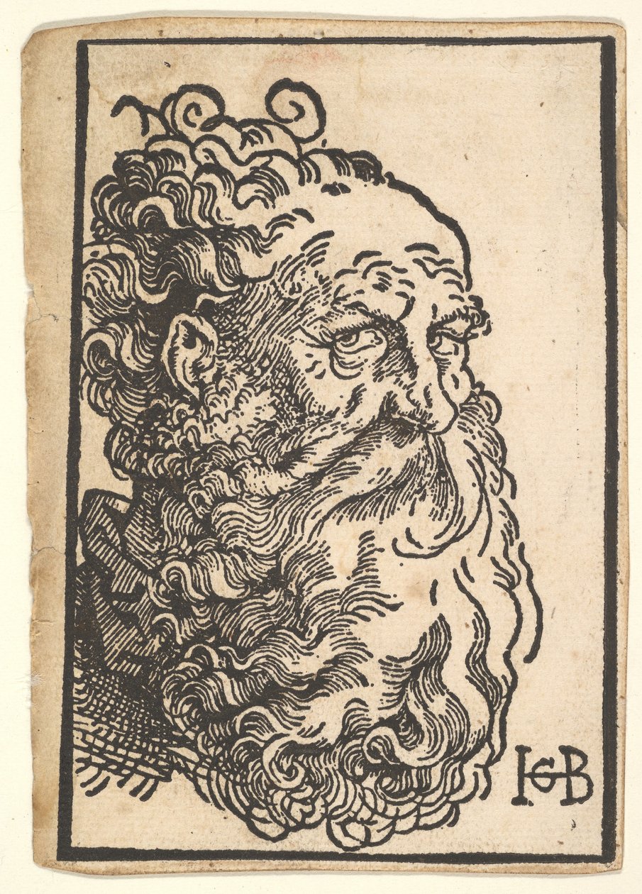 Hodet til en skjeggete mann, ca. 1518-19. av Hans Baldung