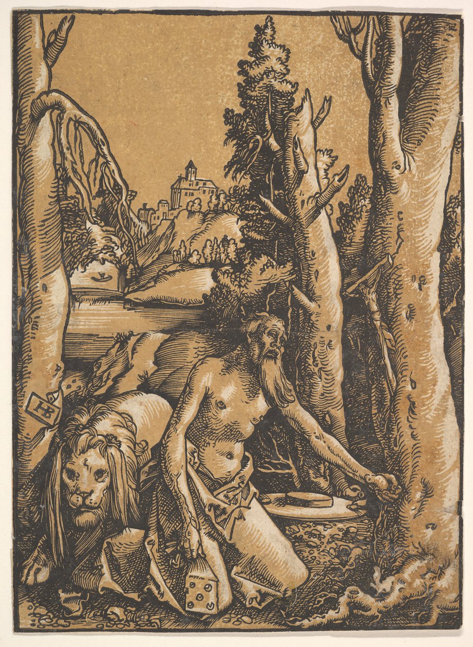 St. Hieronymus i ørkenen, ca. 1511. av Hans Baldung