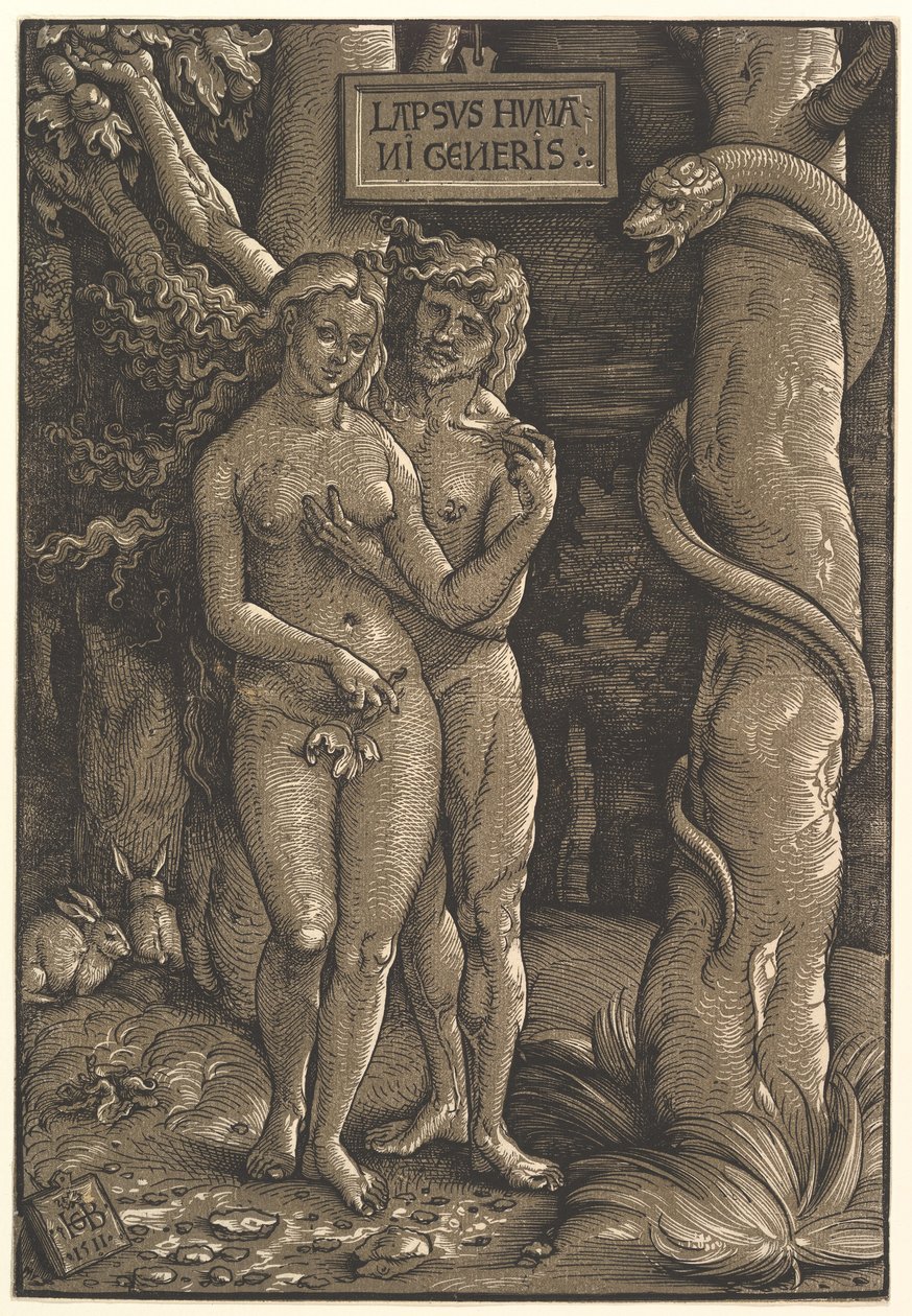 Menneskehetens fall, 1511 av Hans Baldung Grien