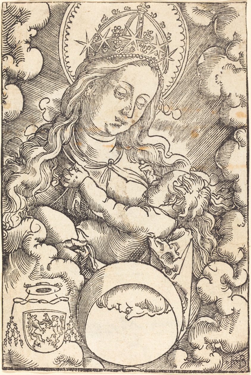 Jomfru og barn i skyene av Hans Baldung Grien