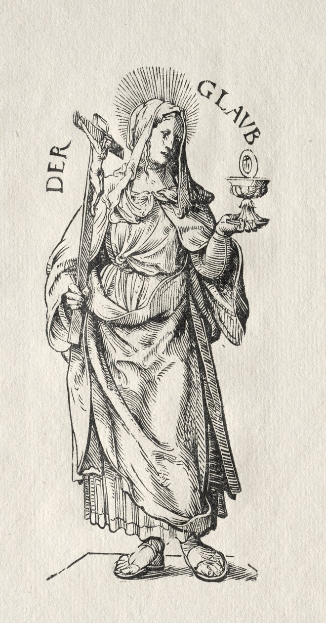De syv dyder: Tro. av Hans Burgkmair