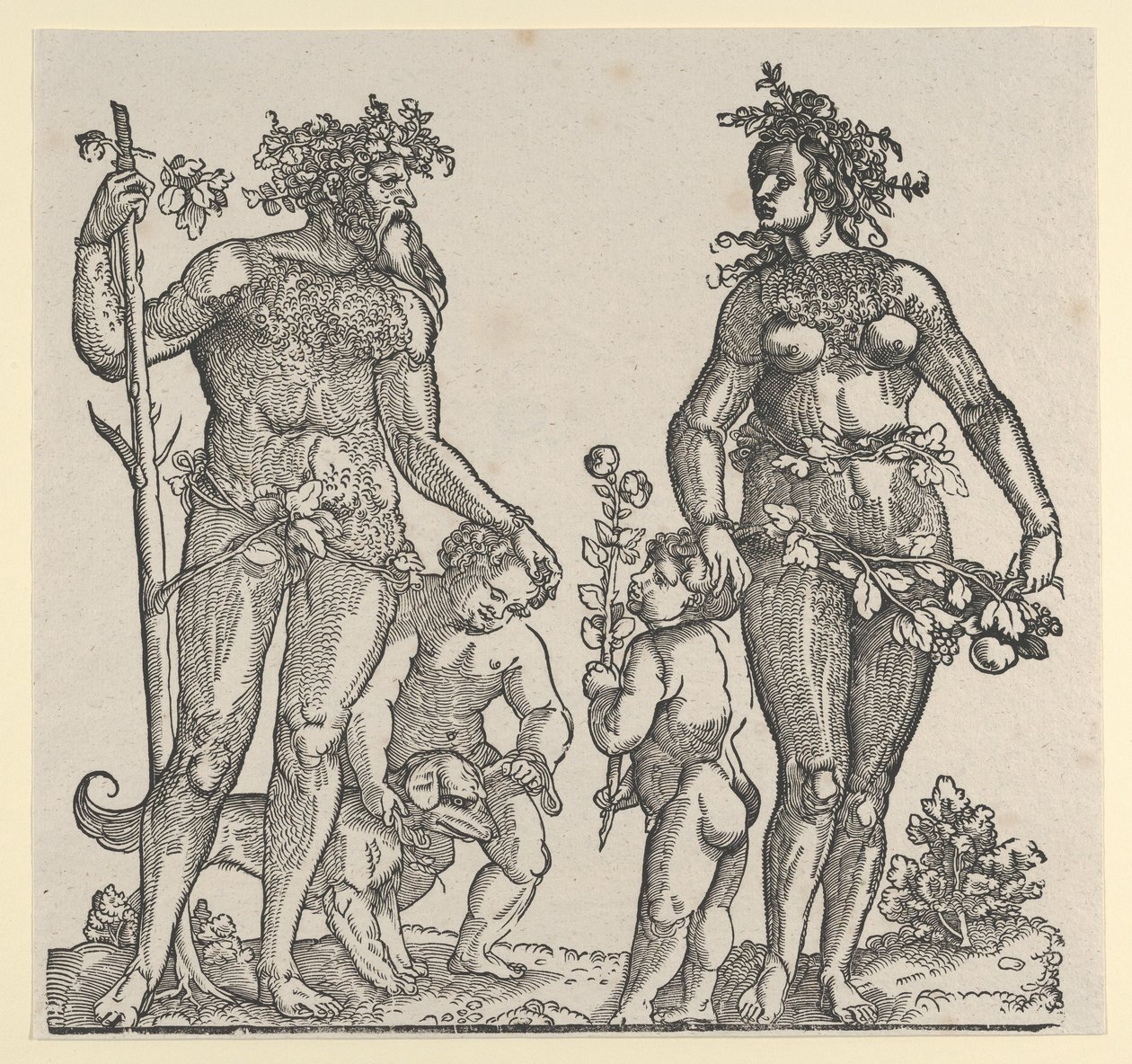 Vill mann og vill kvinne, 1545. av Hans Guldenmond