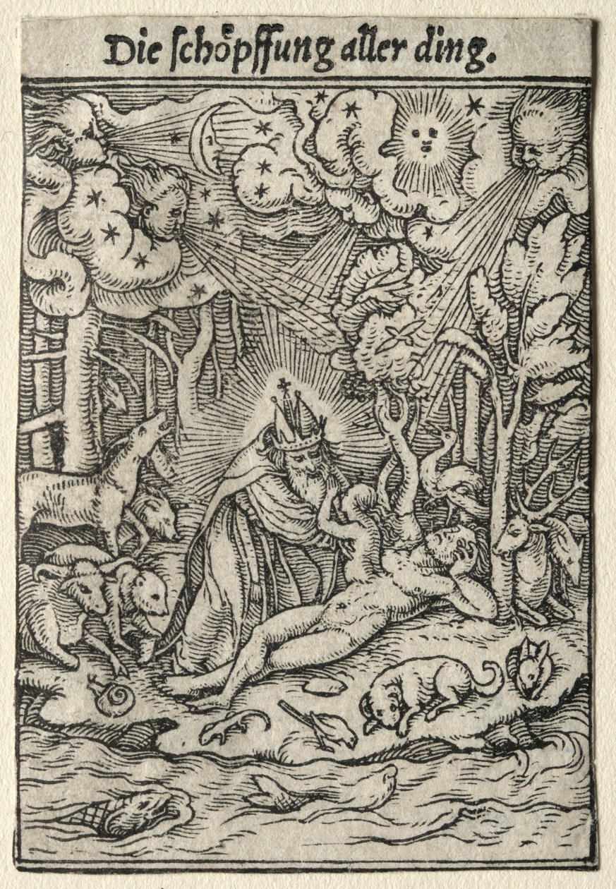 Dødedansen: Skapelsen. av Hans Holbein