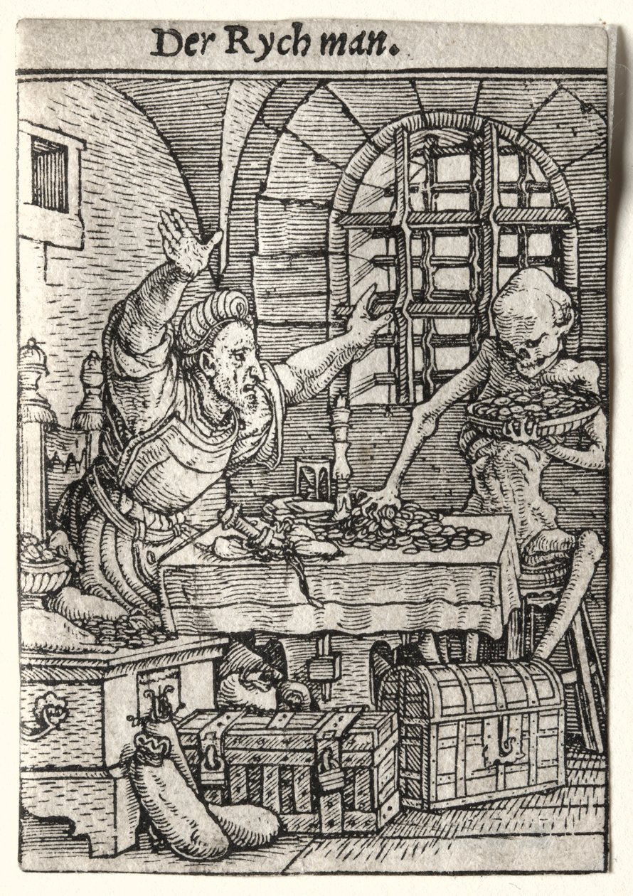 Dødsdansen: The Miser av Hans Holbein