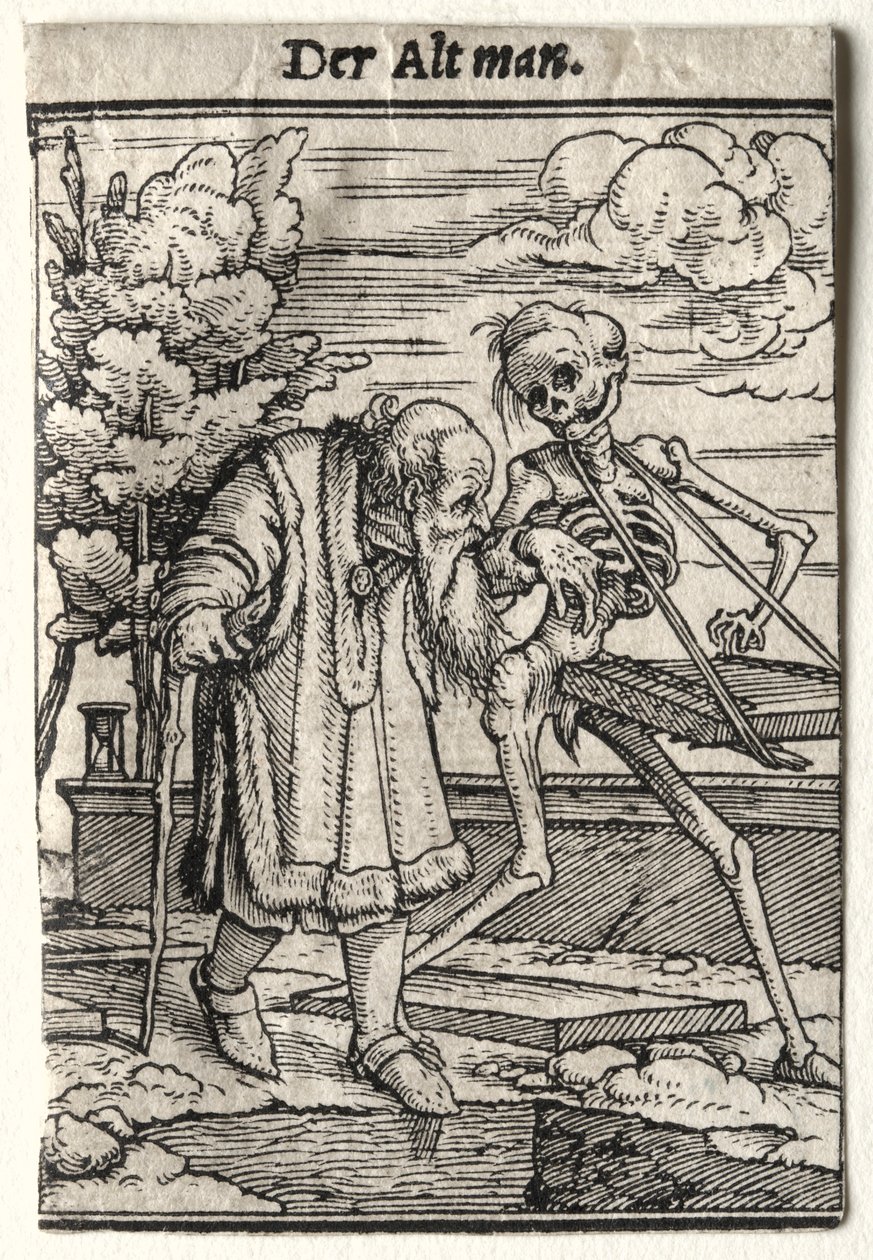 Dødedansen: Den gamle mannen. av Hans Holbein