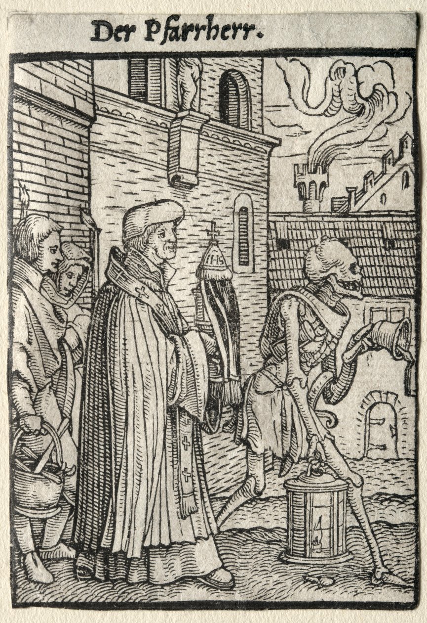 Dødedansen: Pastoren. av Hans Holbein