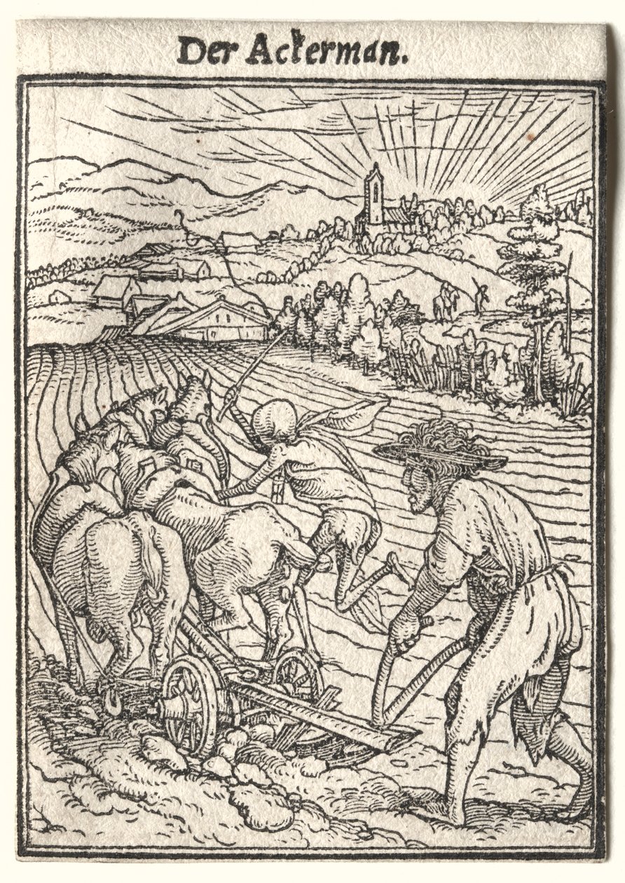 Dødedansen: Plogmannen av Hans Holbein