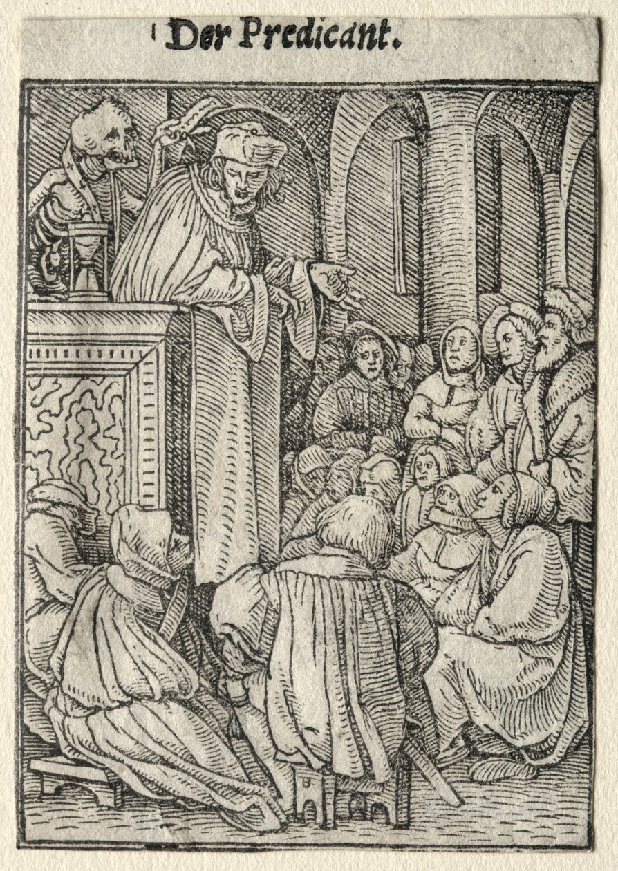 Dødedansen: Predikanten. av Hans Holbein