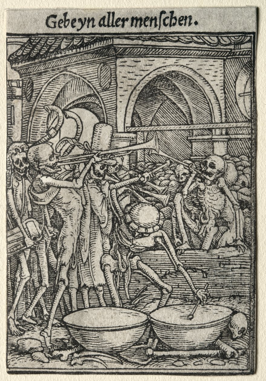 Dødsdansen: Dødens trompetister av Hans Holbein