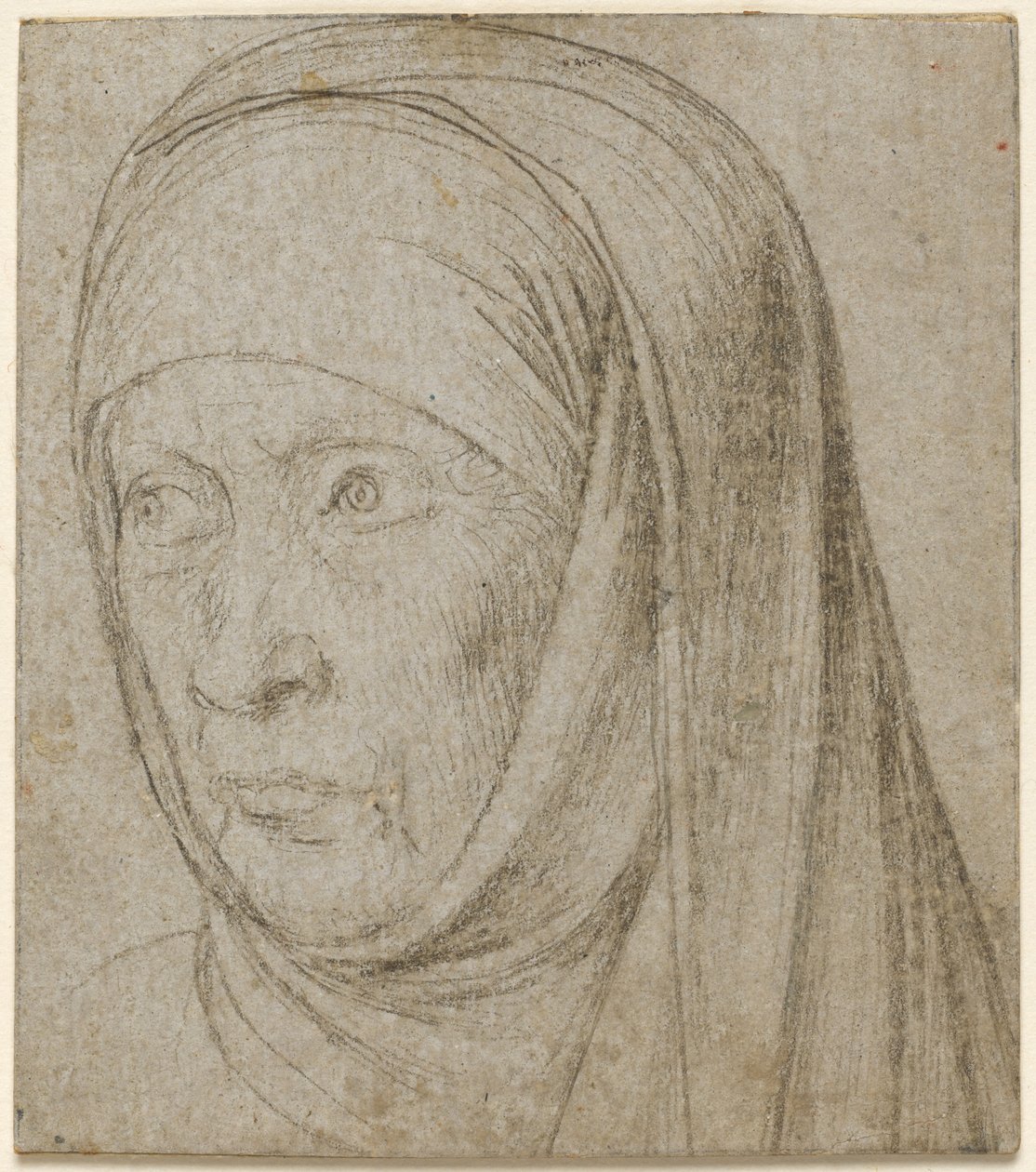 Hodet til en gammel kvinne av Hans Holbein