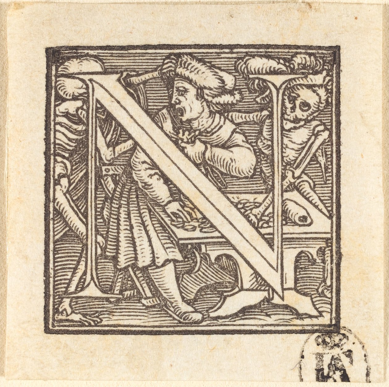 Bokstav N. av Hans Holbein der Jüngere
